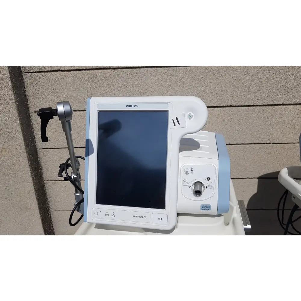 Lot of 3 Philips Respironics V60 Ventilators With Rolling Stands - Ventilator
