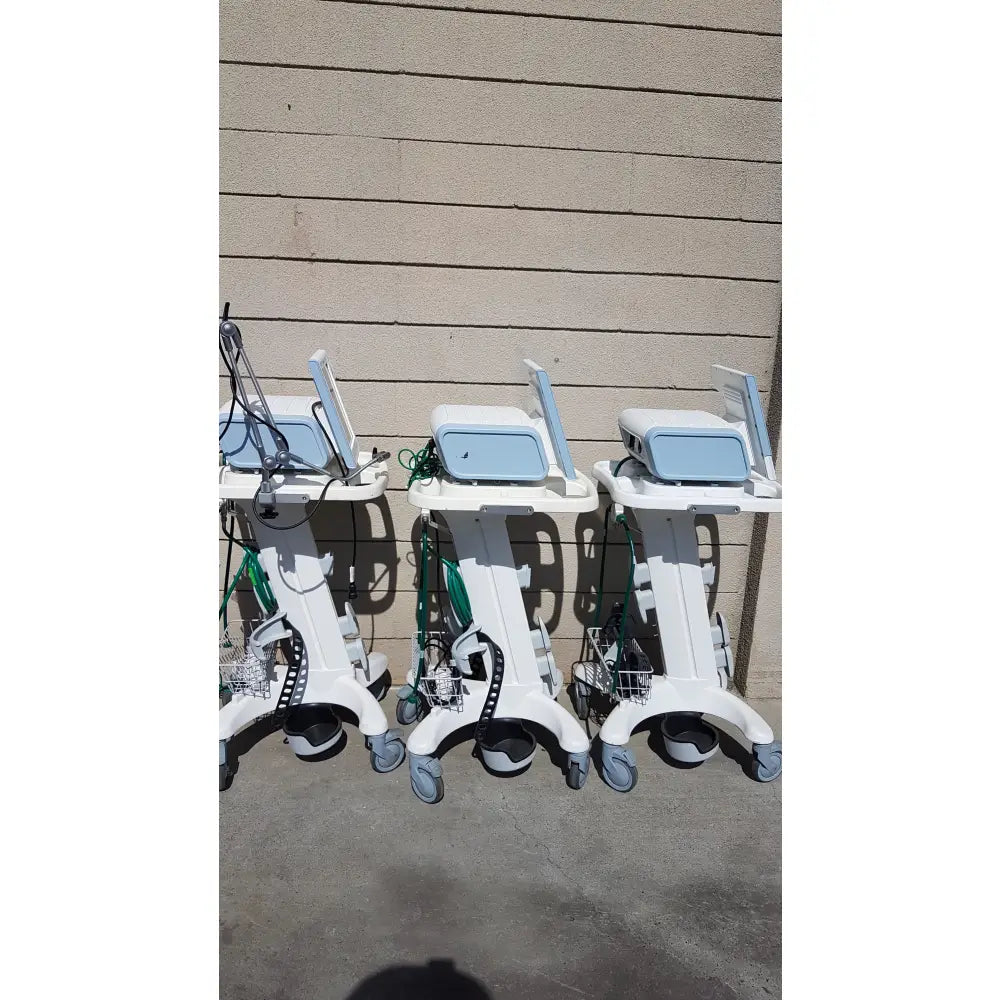 Lot of 3 Philips Respironics V60 Ventilators With Rolling Stands - Ventilator