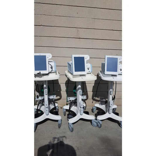 Lot of 3 Philips Respironics V60 Ventilators With Rolling Stands - Ventilator