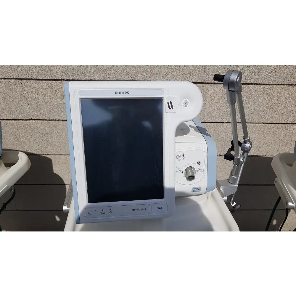 Lot of 3 Philips Respironics V60 Ventilators With Rolling Stands - Ventilator