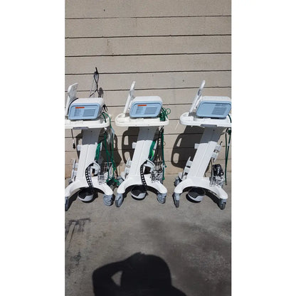 Lot of 3 Philips Respironics V60 Ventilators With Rolling Stands - Ventilator