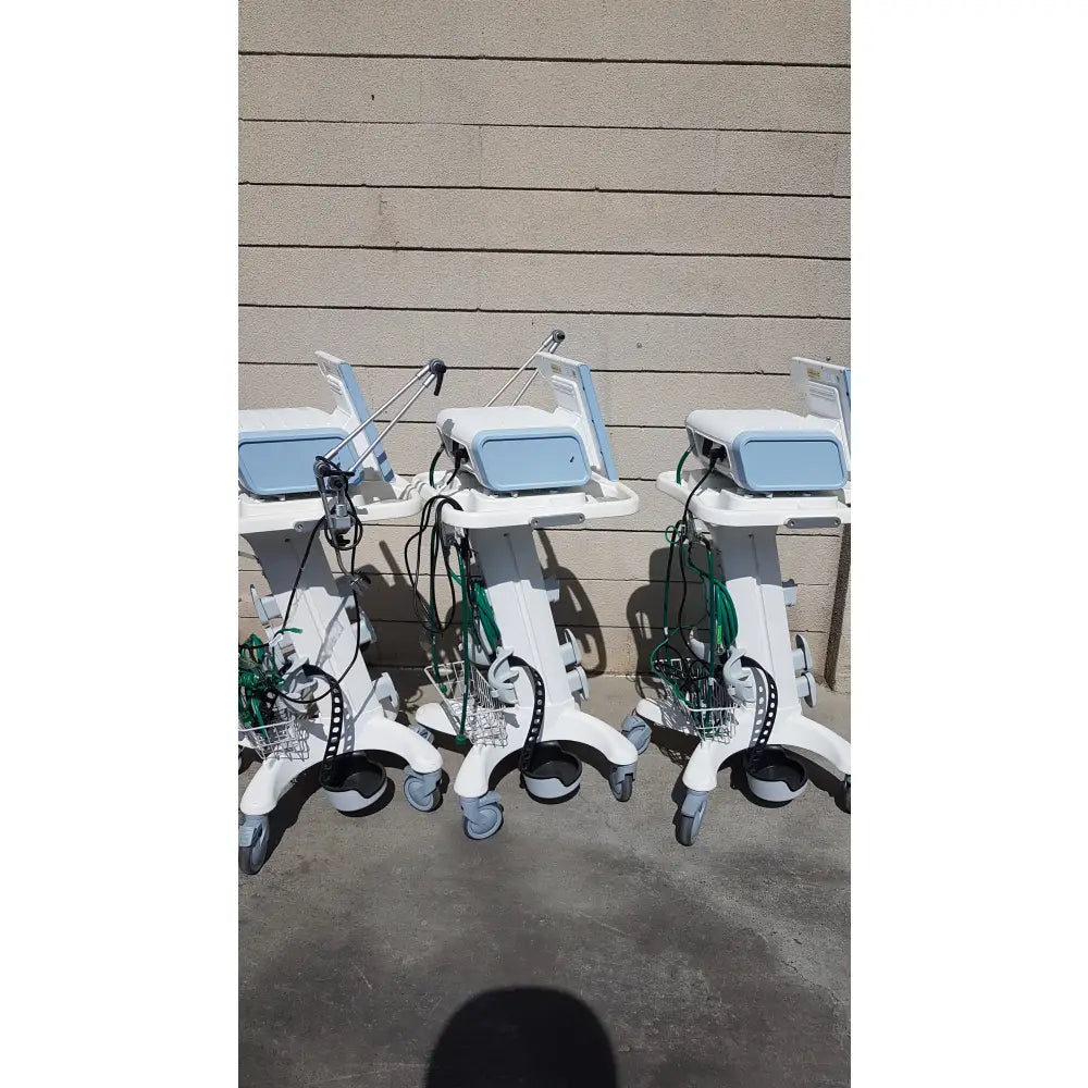 Lot of 3 Philips Respironics V60 Ventilators With Rolling Stands - Ventilator