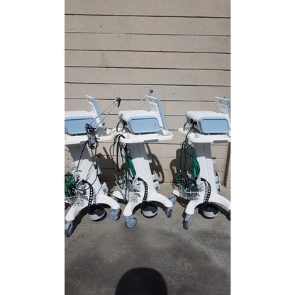 Lot of 3 Philips Respironics V60 Ventilators With Rolling Stands - Ventilator
