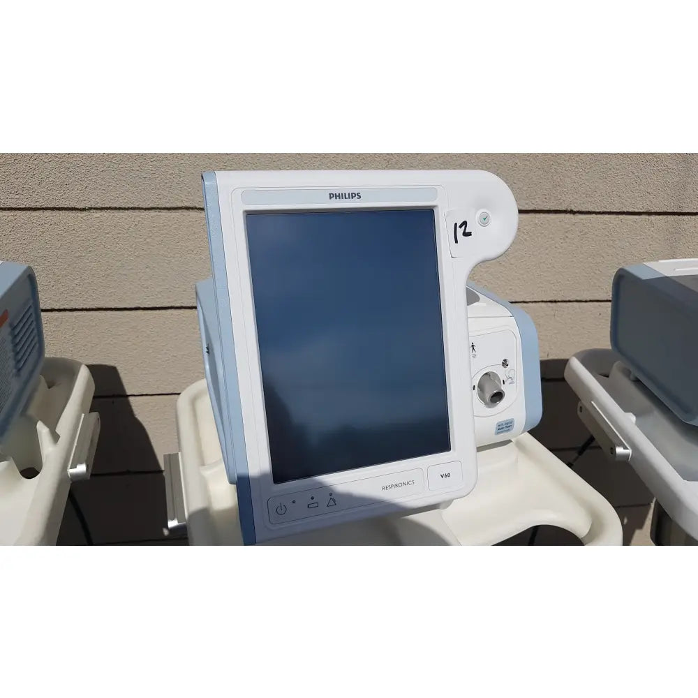 Lot of 3 Philips Respironics V60 Ventilators With Rolling Stands - Ventilator
