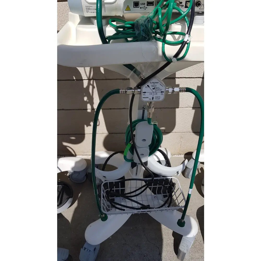 Lot of 3 Philips Respironics V60 Ventilators With Rolling Stands - Ventilator