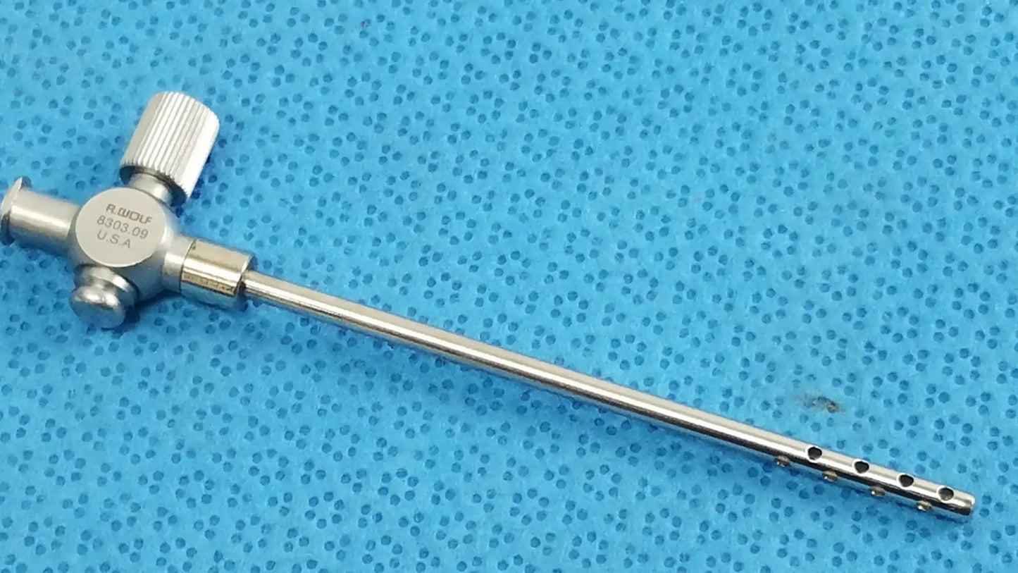 Wolf Lot of-3 R.Wolf 8303.09 Drainage Cannula With 8855.17 8303.10 Obturators Drainage Cannula with Obturators, second-hand product photo 3