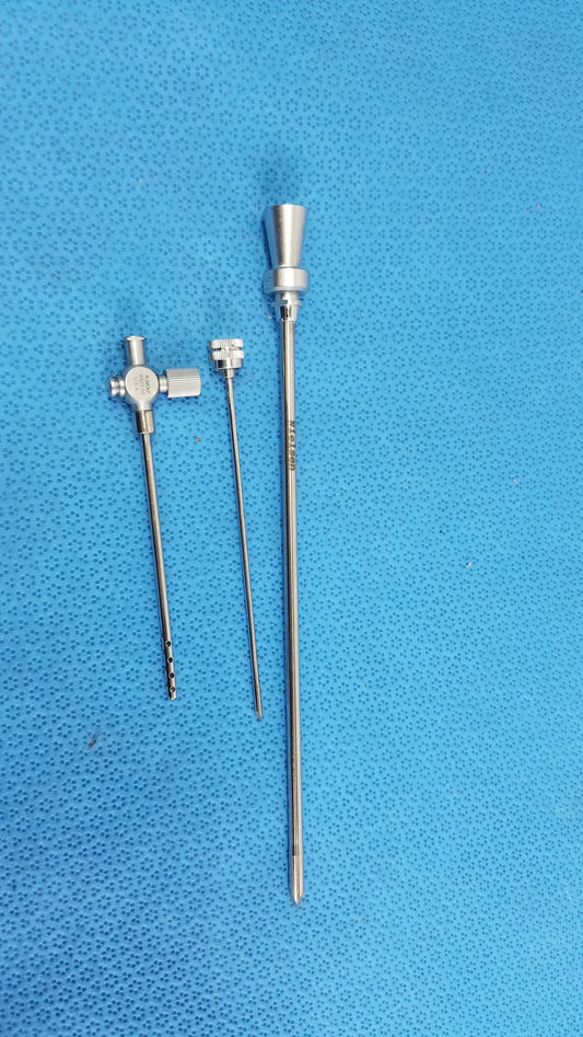 Wolf Lot of-3 R.Wolf 8303.09 Drainage Cannula With 8855.17 8303.10 Obturators Drainage Cannula with Obturators, second-hand product photo 1