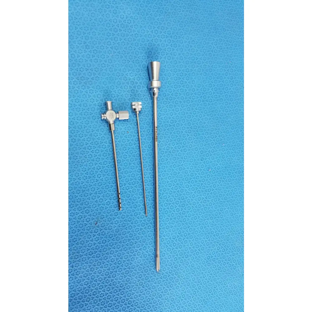 Wolf Lot of-3 R.Wolf 8303.09 Drainage Cannula With 8855.17 8303.10 Obturators Drainage Cannula with Obturators, second-hand product photo 1
