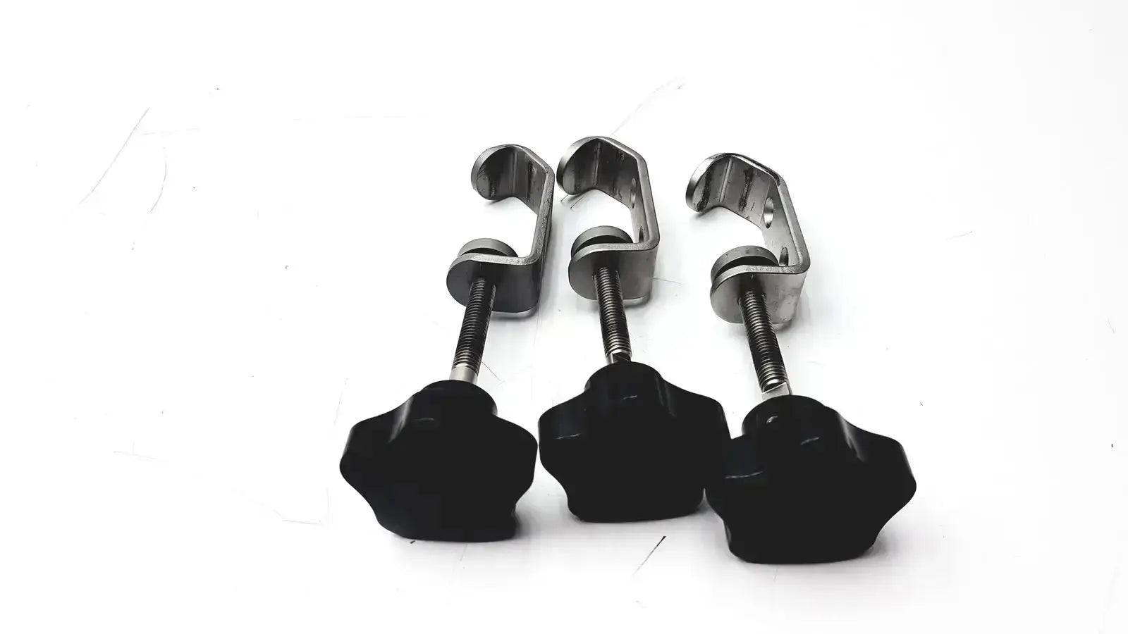 Unbranded Lot of 3 Stainless Steel Fixture I-beam Clamp Tube Slot Pipe Clamp Mounting Clamp, second-hand product photo 3