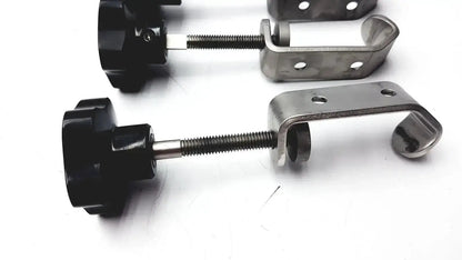 Unbranded Lot of 3 Stainless Steel Fixture I-beam Clamp Tube Slot Pipe Clamp Mounting Clamp, second-hand product photo 6