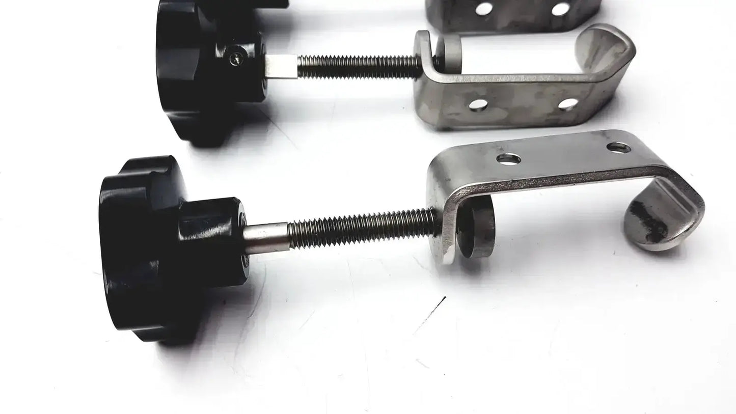 Unbranded Lot of 3 Stainless Steel Fixture I-beam Clamp Tube Slot Pipe Clamp Mounting Clamp, second-hand product photo 6