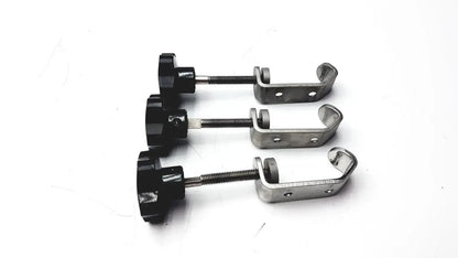 Unbranded Lot of 3 Stainless Steel Fixture I-beam Clamp Tube Slot Pipe Clamp Mounting Clamp, second-hand product photo 4