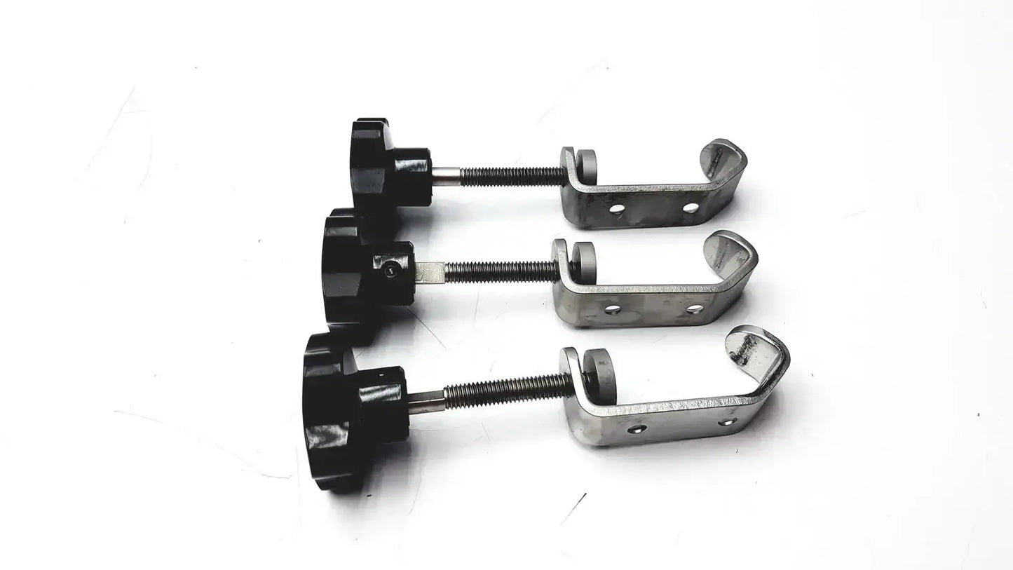 Unbranded Lot of 3 Stainless Steel Fixture I-beam Clamp Tube Slot Pipe Clamp Mounting Clamp, second-hand product photo 4