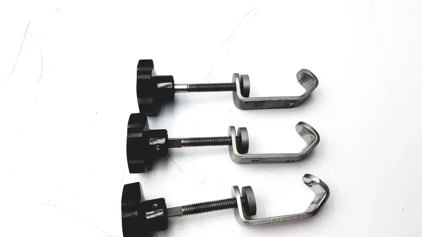 Unbranded Lot of 3 Stainless Steel Fixture I-beam Clamp Tube Slot Pipe Clamp Mounting Clamp, second-hand product photo 5