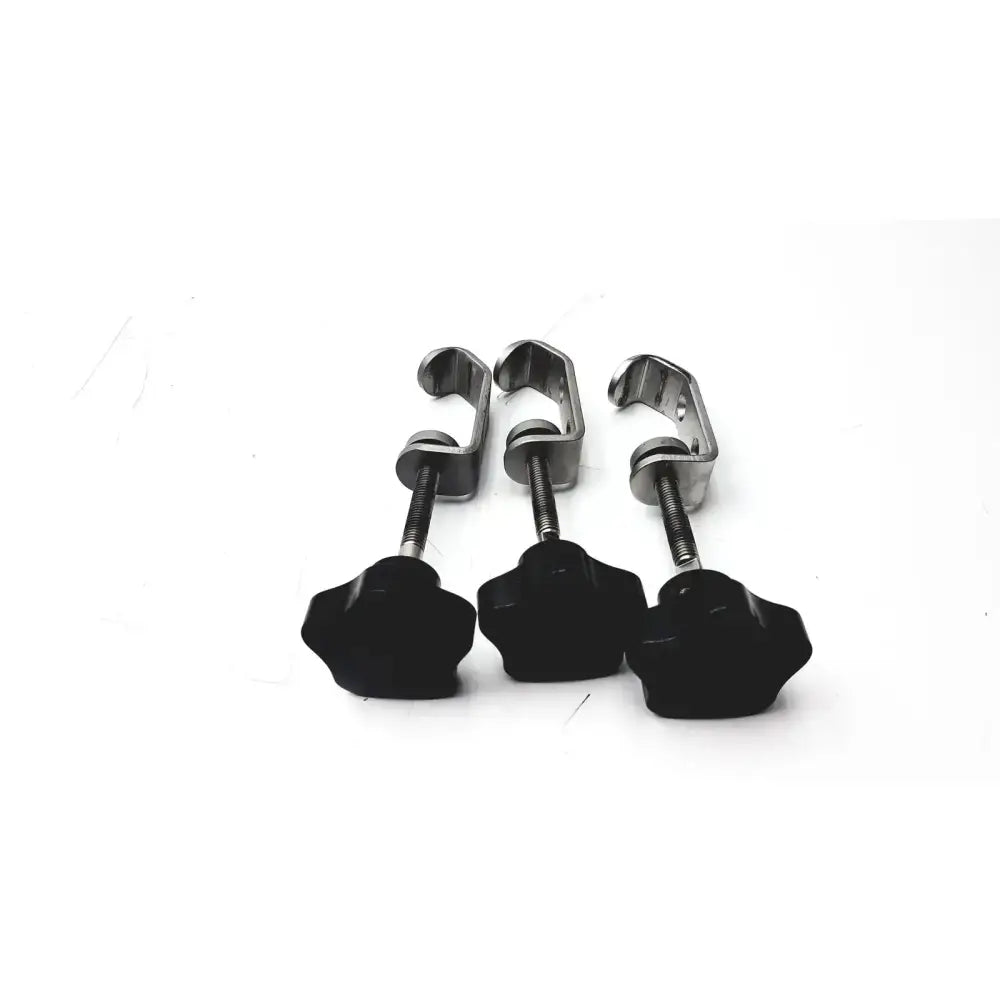 Unbranded Lot of 3 Stainless Steel Fixture I-beam Clamp Tube Slot Pipe Clamp Mounting Clamp, second-hand product photo 3