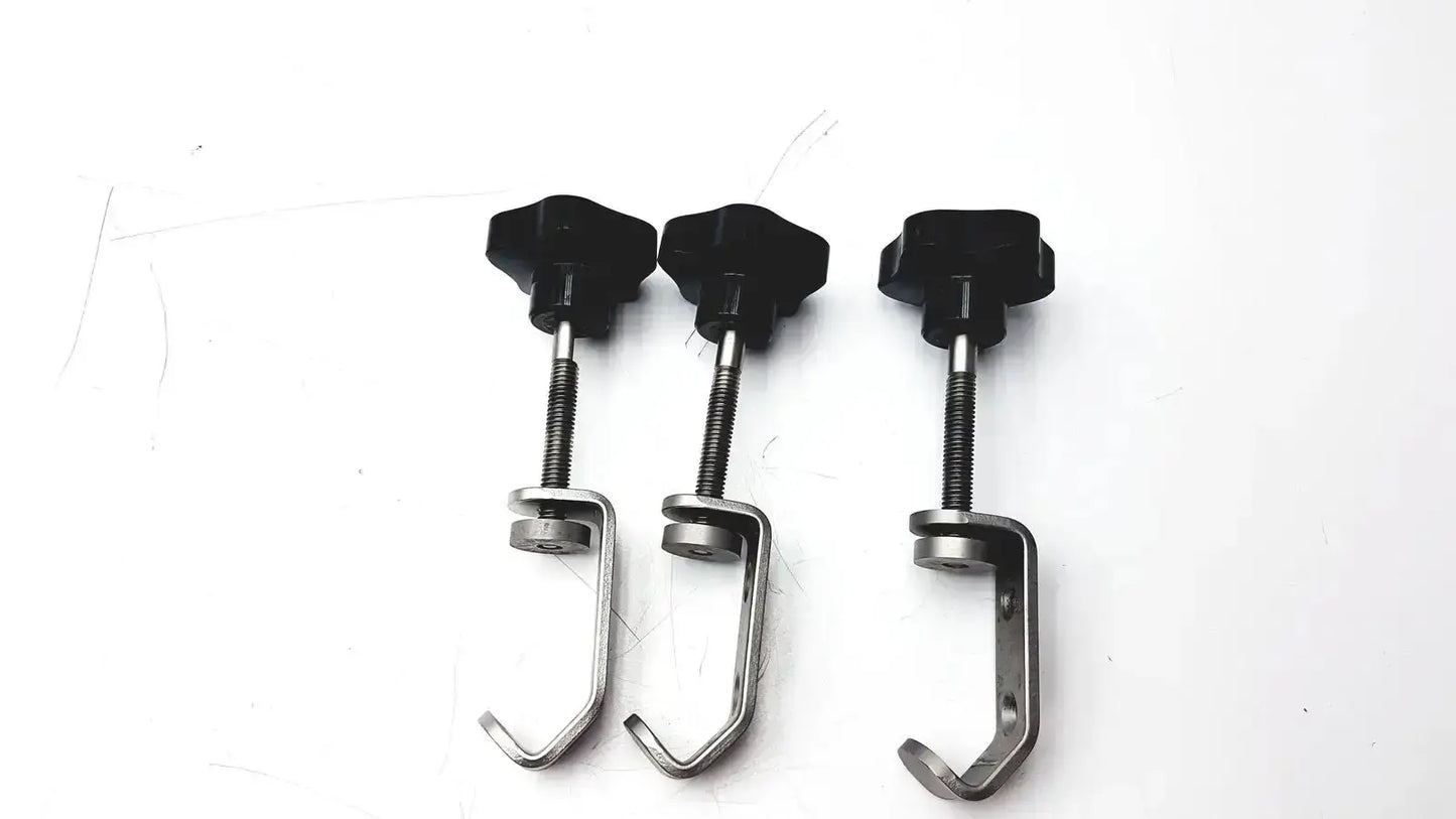 Unbranded Lot of 3 Stainless Steel Fixture I-beam Clamp Tube Slot Pipe Clamp Mounting Clamp, second-hand product photo 1