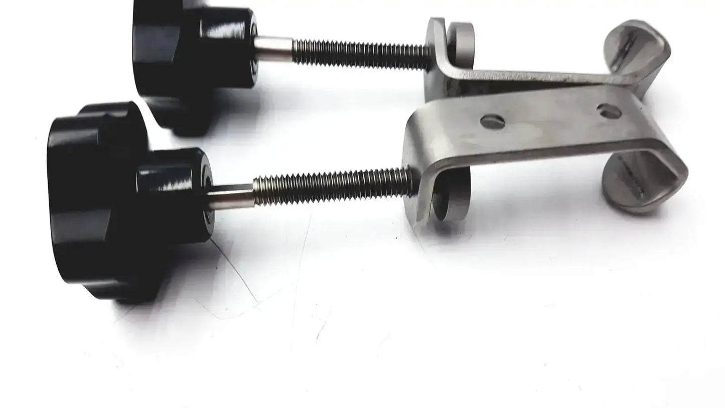 Unbranded Lot of 3 Stainless Steel Fixture I-beam Clamp Tube Slot Pipe Clamp Mounting Clamp, second-hand product photo 7