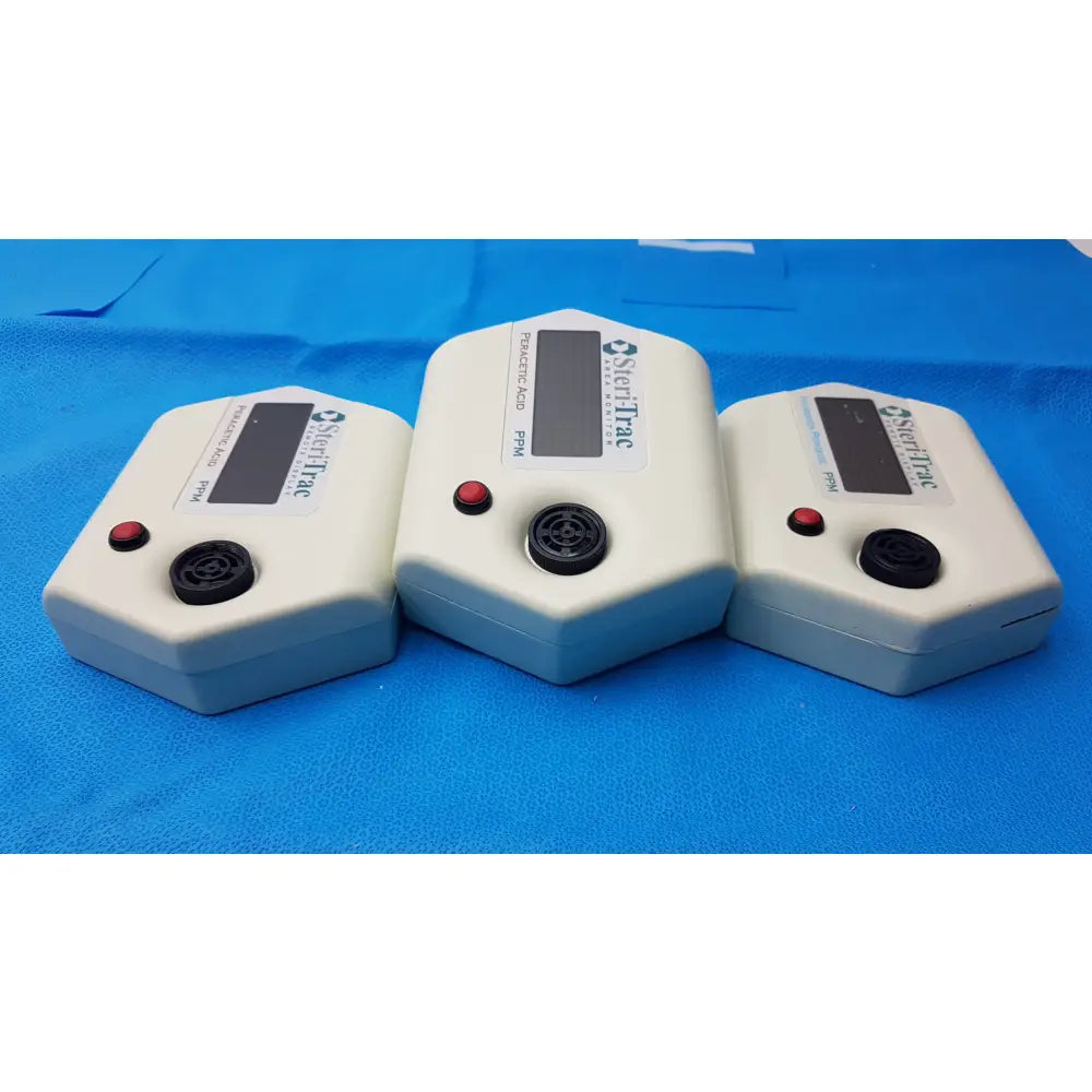 Lot of 3 SteriTrac Area Monitor Peracetic Acid & Hydrogen Peroxide PPM Monitors - Area monitoring system