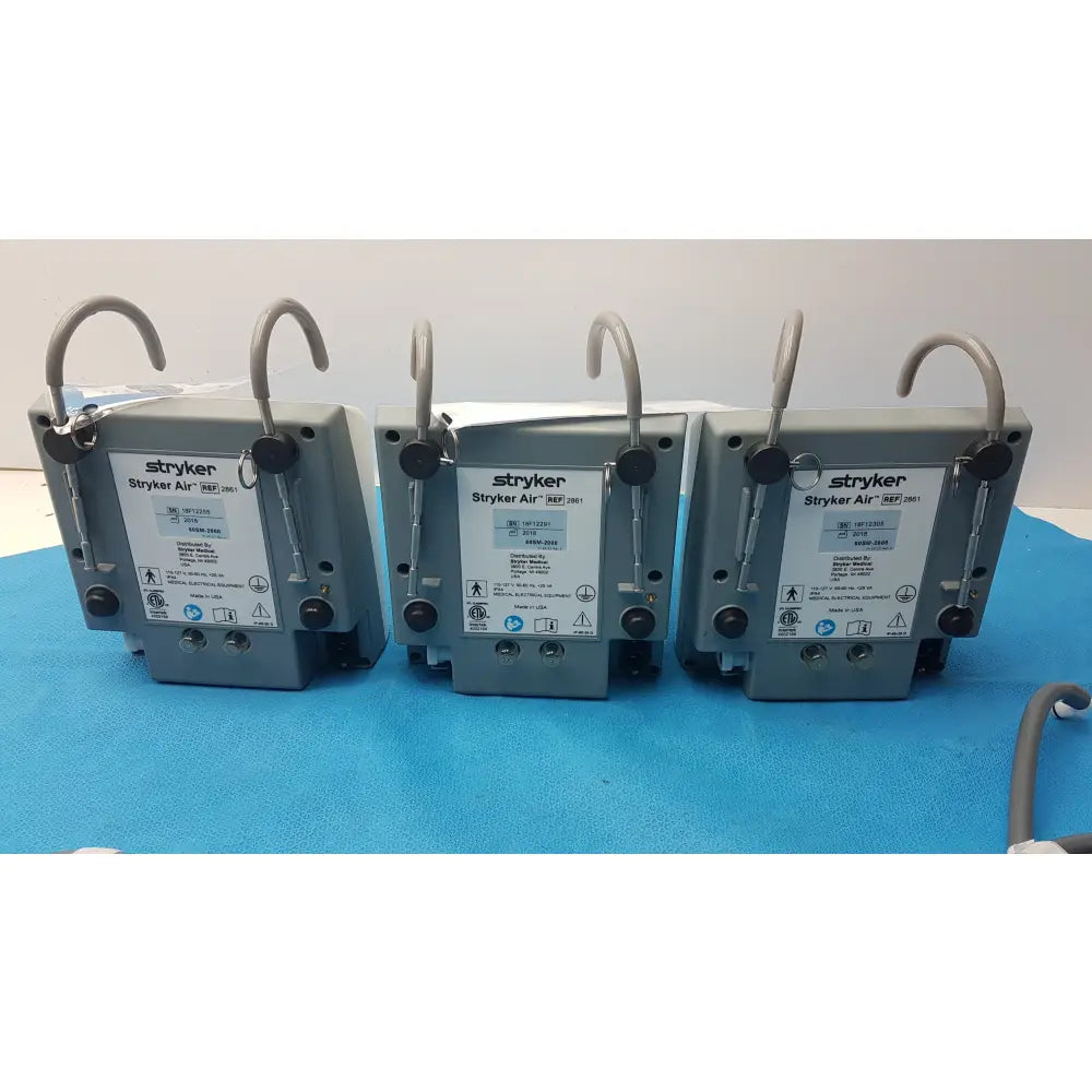 Lot of 3 Stryker 2861 Low Air Loss Pump IsoGel SPR Plus Mattress System - Low Air Loss Therapy Mattress Pump