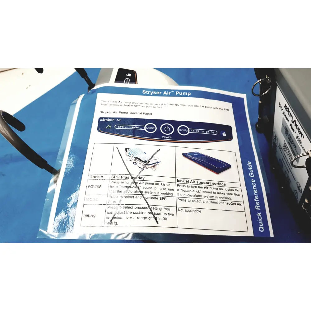 Lot of 3 Stryker 2861 Low Air Loss Pump IsoGel SPR Plus Mattress System With Air Hoses - Low Air Loss Therapy Mattress