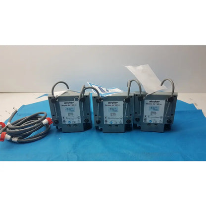Lot of 3 Stryker 2861 Low Air Loss Pump Mattress System With Air Hoses - Low Air Loss Therapy Mattress Pump