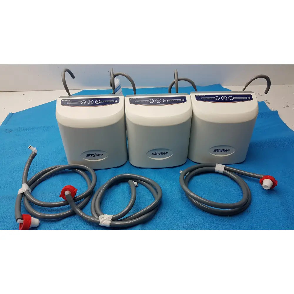 Lot of 3 Stryker 2861 Low Air Loss Pump Mattress System With Air Hoses - Low Air Loss Therapy Mattress Pump