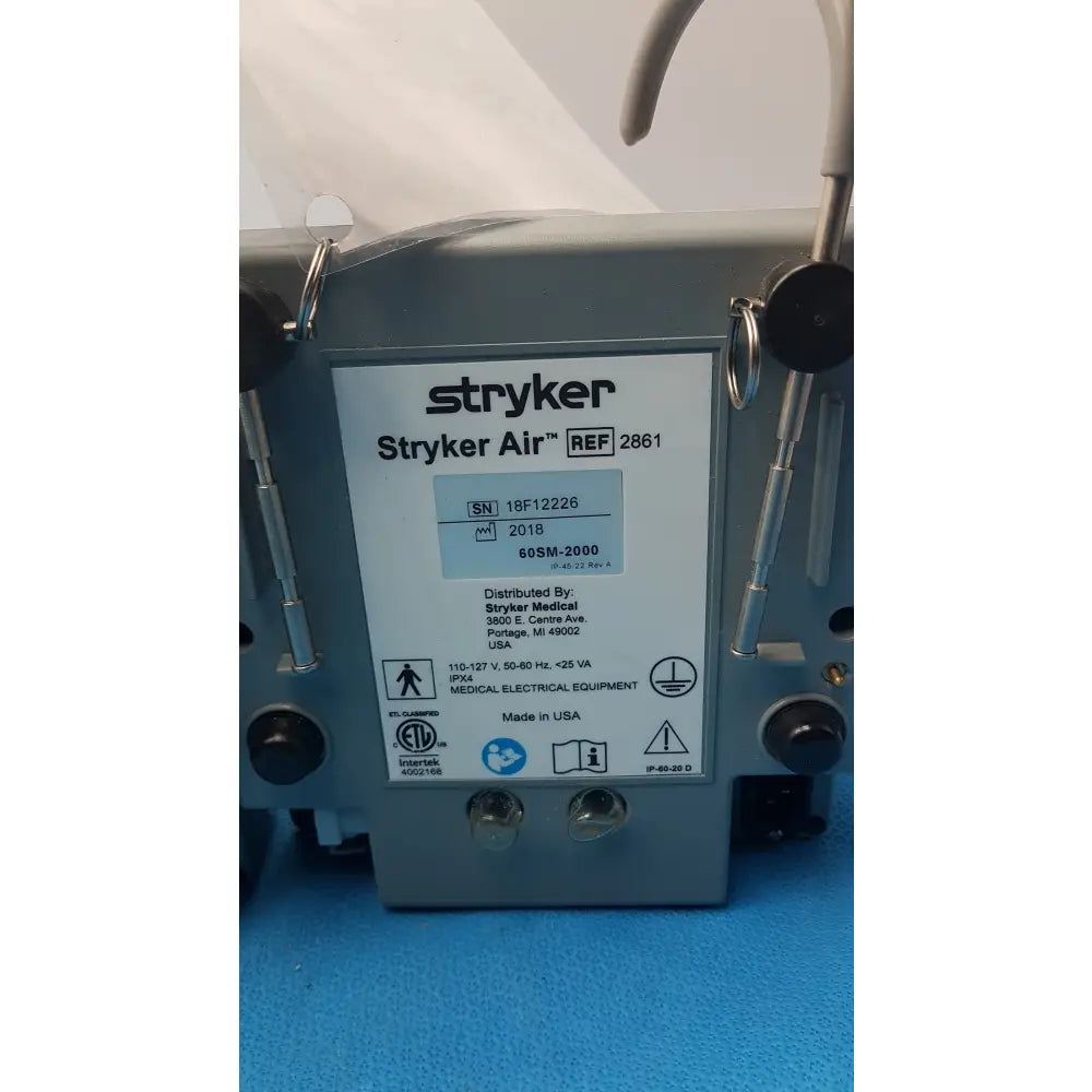 Lot of 3 Stryker 2861 Low Air Loss Pump Mattress System With Air Hoses - Low Air Loss Therapy Mattress Pump