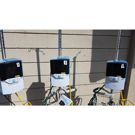 Lot of 3 - Vapotherm Hi-VNI Respiratory Therapy Units With Stands - Respiratory Therapy Unit