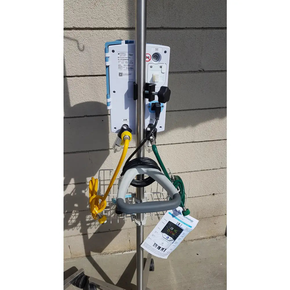 Lot of 3 Vapotherm Precision Flow Plus Hi-VNI Respiratory Units With Rolling Stands - Respiratory Unit