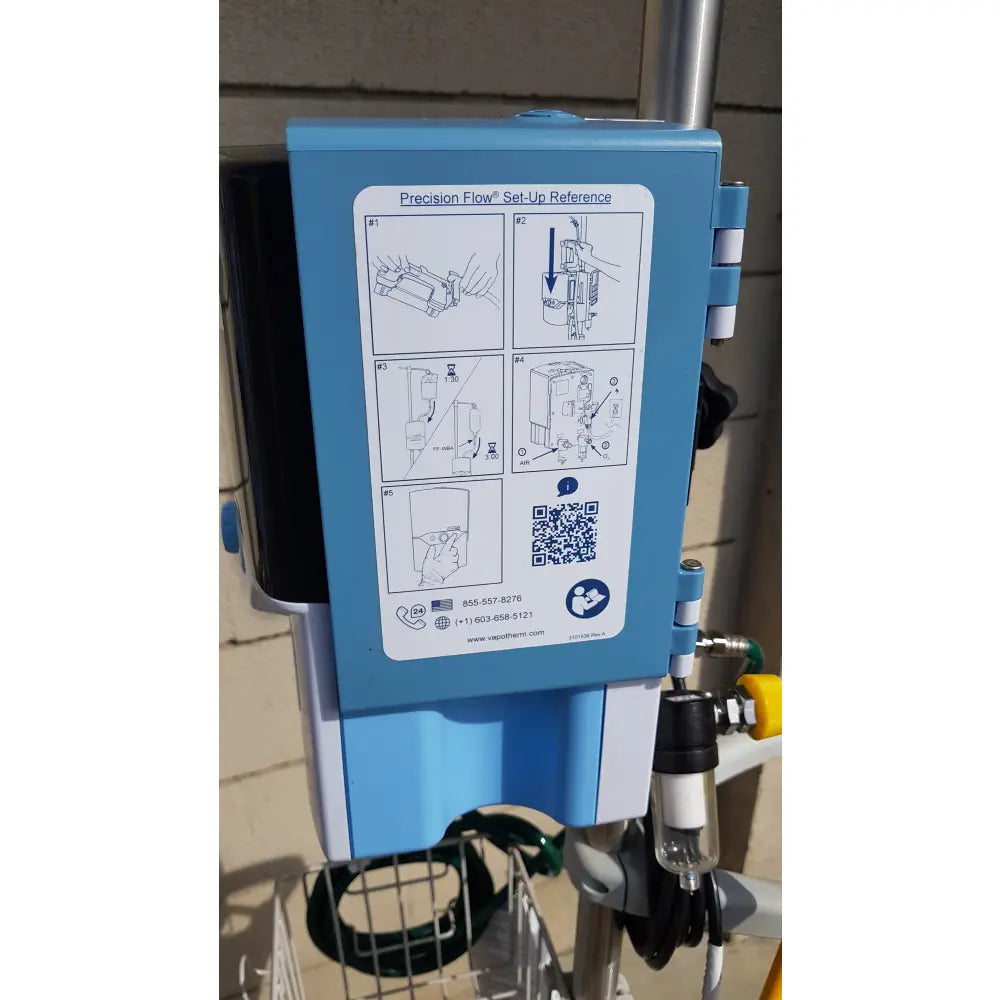 Lot of 3 Vapotherm Precision Flow Plus Hi-VNI Respiratory Units With Rolling Stands - Respiratory Unit