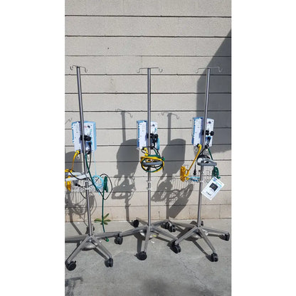 Lot of 3 Vapotherm Precision Flow Plus Hi-VNI Respiratory Units With Rolling Stands - Respiratory Unit