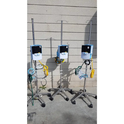Lot of 3 Vapotherm Precision Flow Plus Hi-VNI Respiratory Units With Rolling Stands - Respiratory Unit