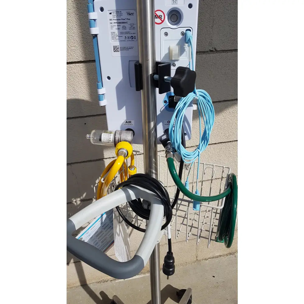 Lot of 3 Vapotherm Precision Flow Plus Hi-VNI Respiratory Units With Rolling Stands - Respiratory Unit