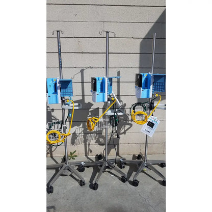 Lot of 3 Vapotherm Precision Flow Plus Hi-VNI Respiratory Units With Rolling Stands - Respiratory Unit