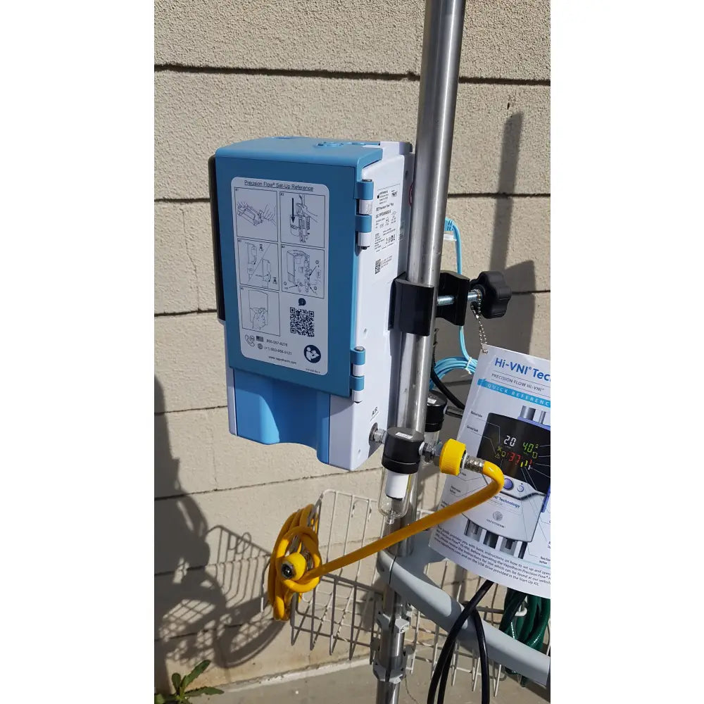 Lot of 3 Vapotherm Precision Flow Plus Hi-VNI Respiratory Units With Rolling Stands - Respiratory Unit