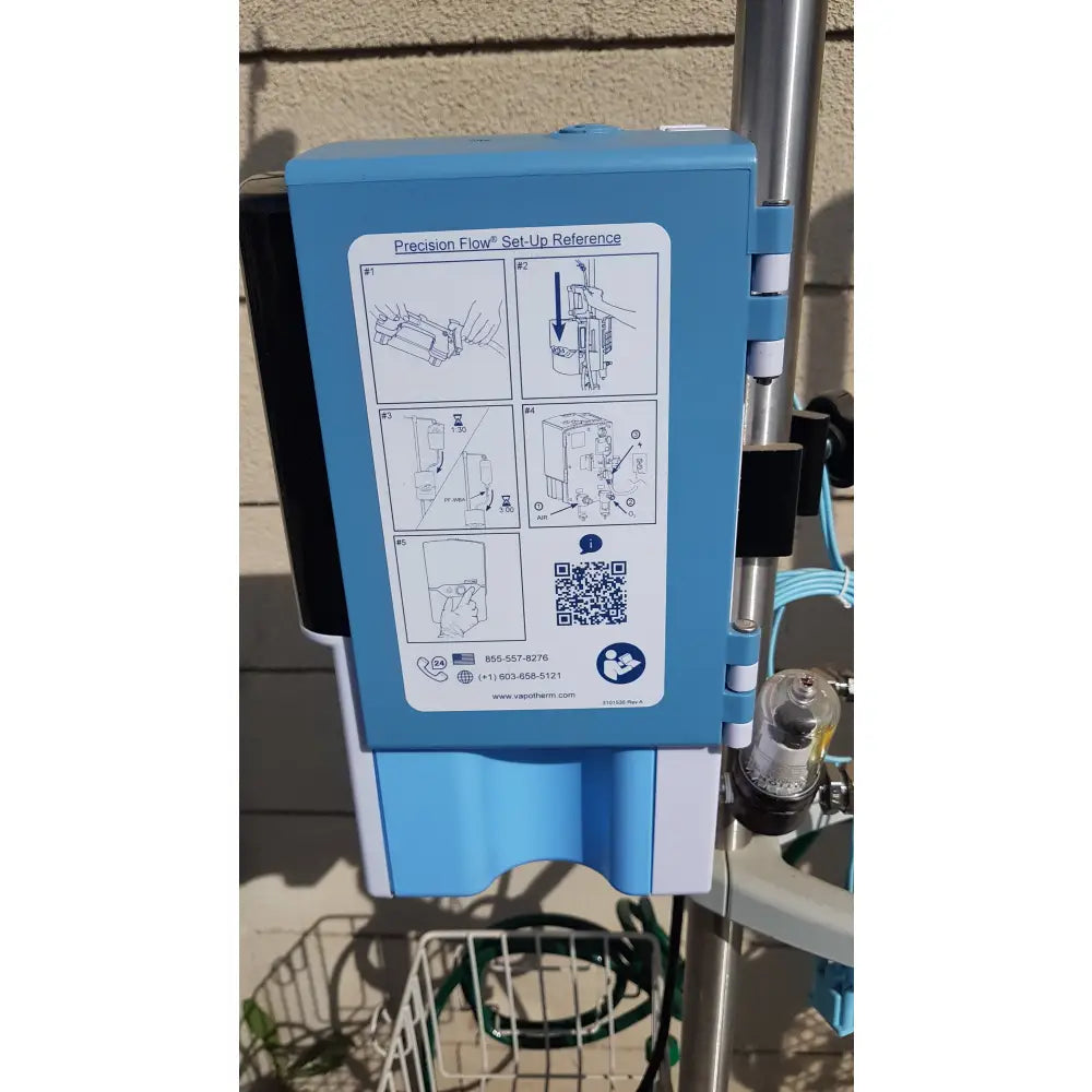 Lot of 3 Vapotherm Precision Flow Plus Hi-VNI Respiratory Units With Rolling Stands - Respiratory Unit