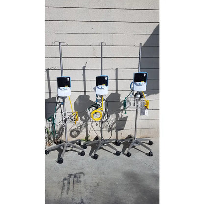 Lot of 3 Vapotherm Precision Flow Plus Hi-VNI Respiratory Units With Rolling Stands - Respiratory Unit