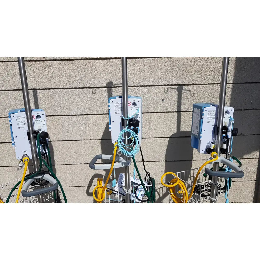Lot of 3 Vapotherm Respiratory Therapy Units With Stands Ref Precision Flow Plus - Respiratory Therapy Unit