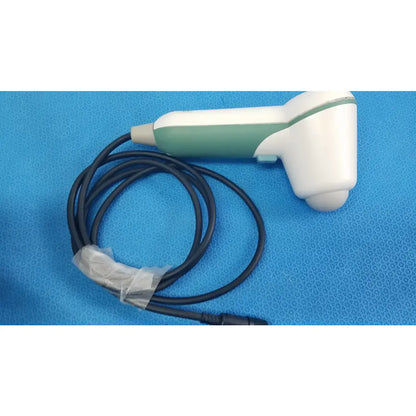 Lot of 3 verathon bladderscan handheld ultrasound probes in white and green with coiled black cable for reuse medical equipment