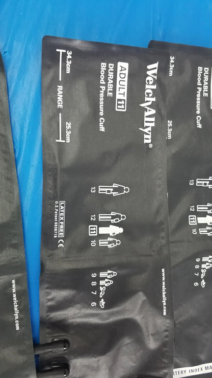 Welch Allyn Lot of - 3 Welch Allyn Flexiport Reusable Blood Pressure Cuffs Adult 11 FlexiPort Reusable Adult Blood Pressure Cuff, second-hand product photo 8