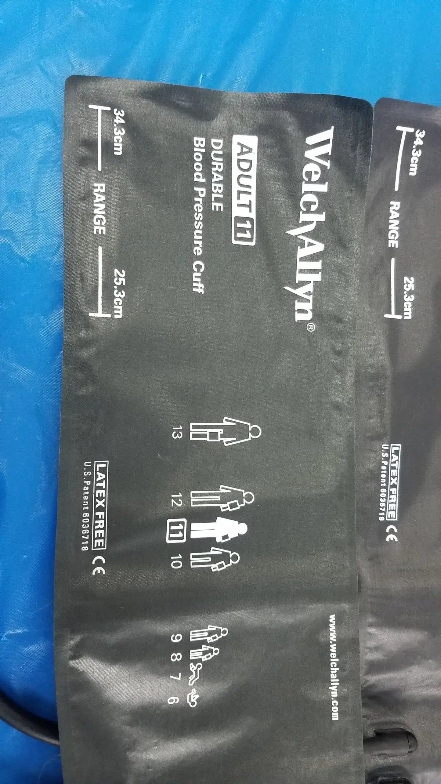 Welch Allyn Lot of - 3 Welch Allyn Flexiport Reusable Blood Pressure Cuffs Adult 11 FlexiPort Reusable Adult Blood Pressure Cuff, second-hand product photo 7