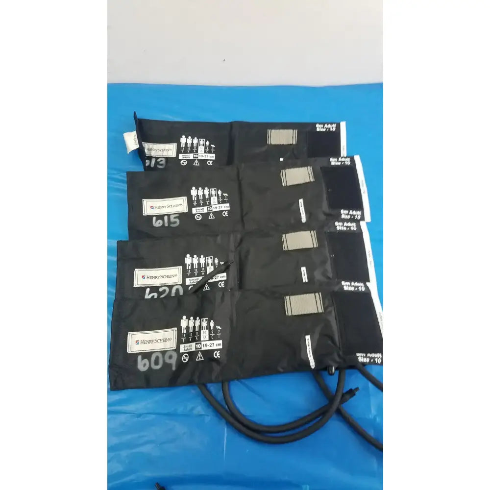 Henry Schein Lot of - 4 Henry Schein Adult Blood Pressure Cuffs Small 10 Blood Pressure Cuff, second-hand product photo 1