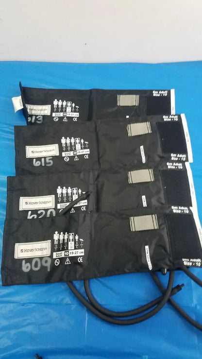 Henry Schein Lot of - 4 Henry Schein Adult Blood Pressure Cuffs Small 10 Blood Pressure Cuff, second-hand product photo 1