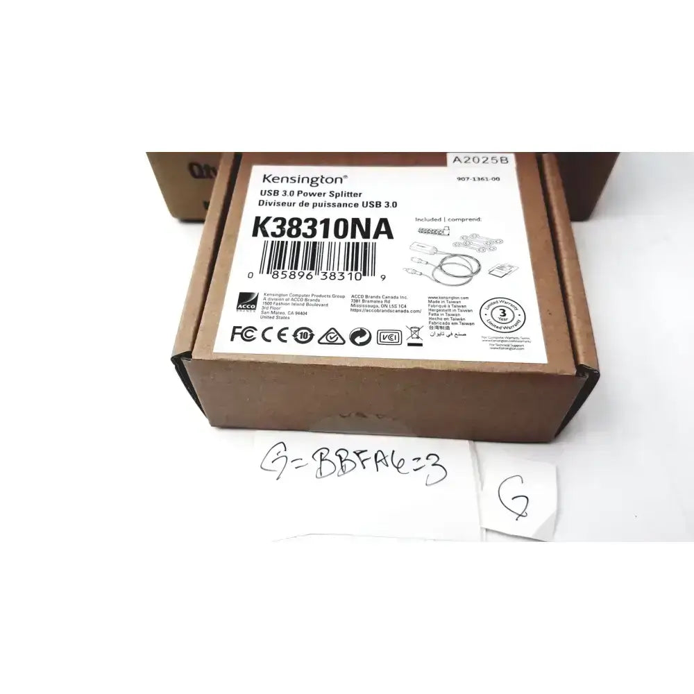 Kensington Lot of 4 Kensington K38310NA 60W USB 3.0 Power Splitter USB Power Splitter, second-hand product photo 2