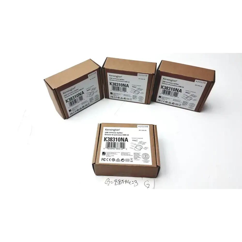 Kensington Lot of 4 Kensington K38310NA 60W USB 3.0 Power Splitter USB Power Splitter, second-hand product photo 3