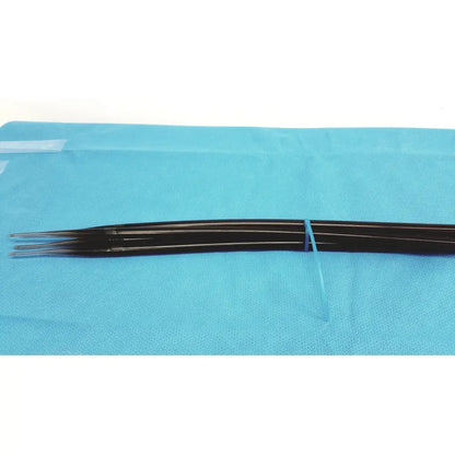 Lot of 4 black slender savary gilliard dilator cook surgical forceps with metallic tips tied by a blue band endoscope 18mm
