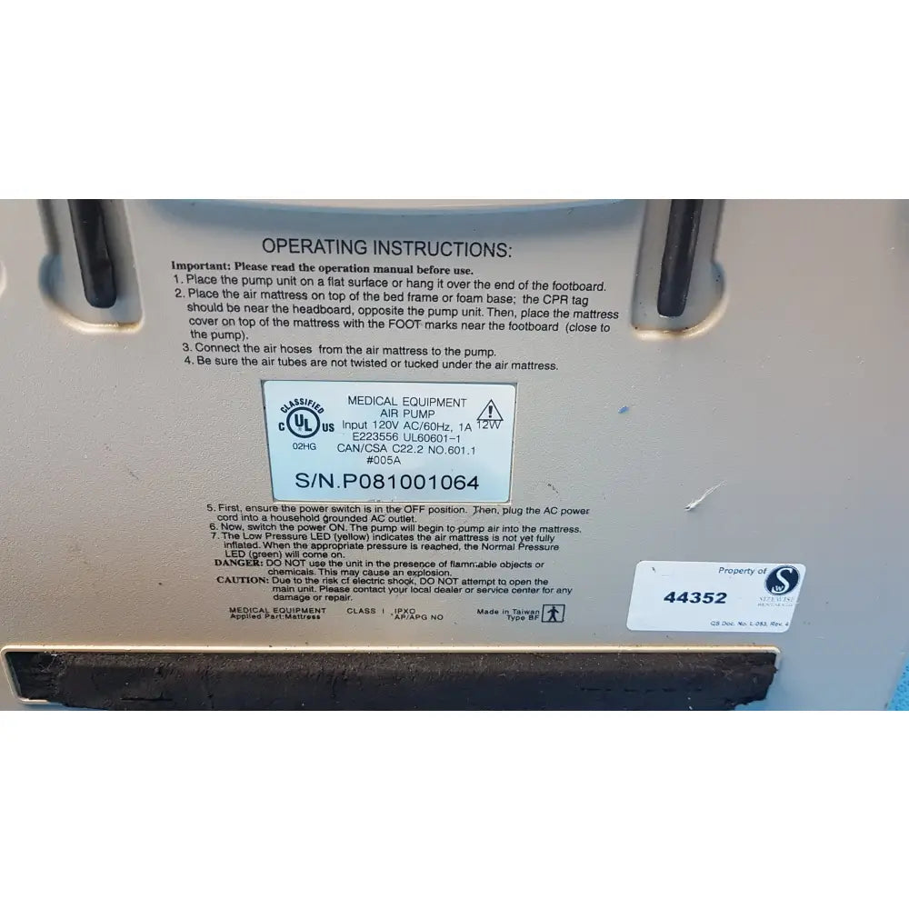 Lot of 4 Sizewise SW-AMP Dynamic Alternating Mattress Pumps - Dynamic Alternating Pressure Mattress Pump