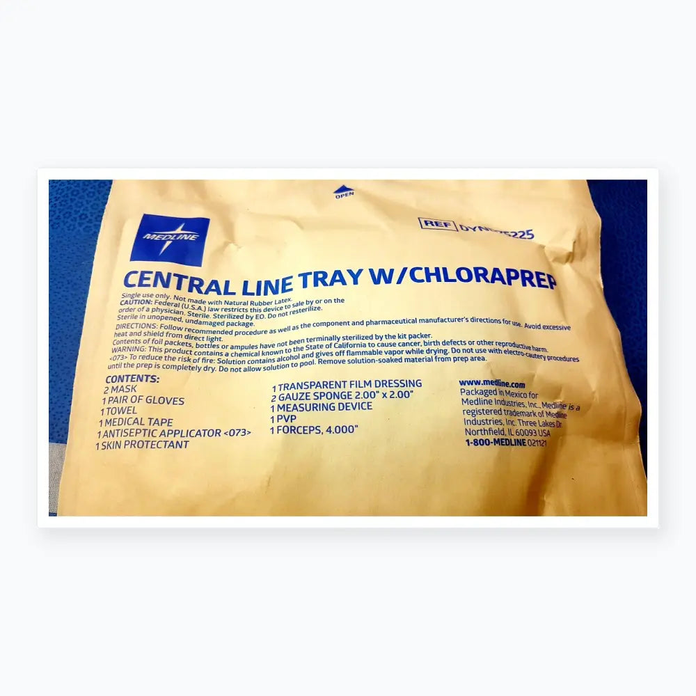 Lot of 41 - Medline DYND75225 Central Line Dressing Tray Kit With ChloraPrep