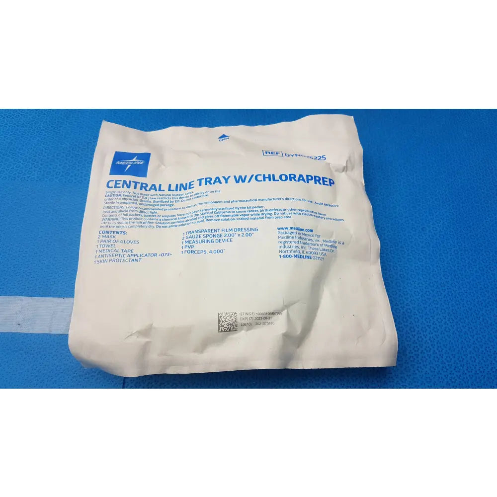 Lot of 41 - Medline DYND75225 Central Line Dressing Tray Kit With ChloraPrep - Central Line Dressing Tray Kit