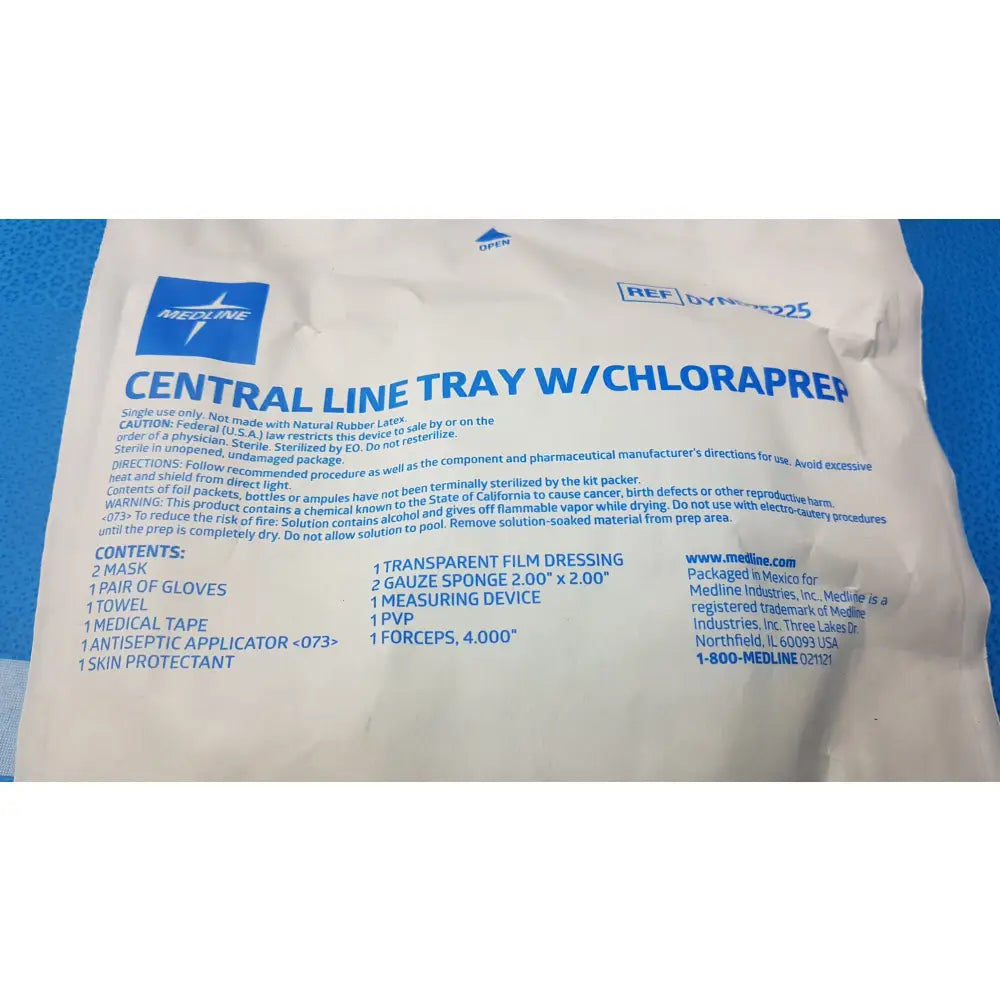 Lot of 41 - Medline DYND75225 Central Line Dressing Tray Kit With ChloraPrep - Central Line Dressing Tray Kit